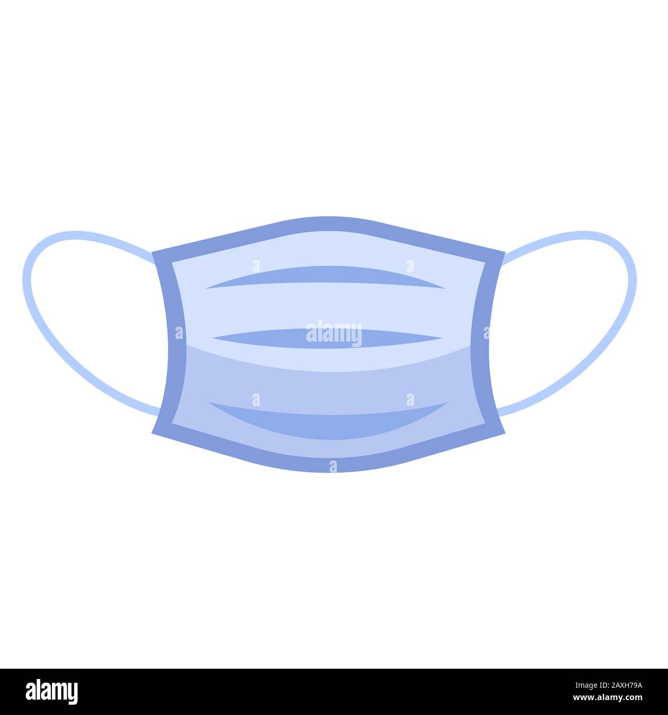 Maschere facciali colorate per l'inquinamento dell'aria, isolate, con maschera per virus medici, protezione contro il coronavirus e assistenza sanitaria, illustrazione vettoriale Illustrazione Vettoriale