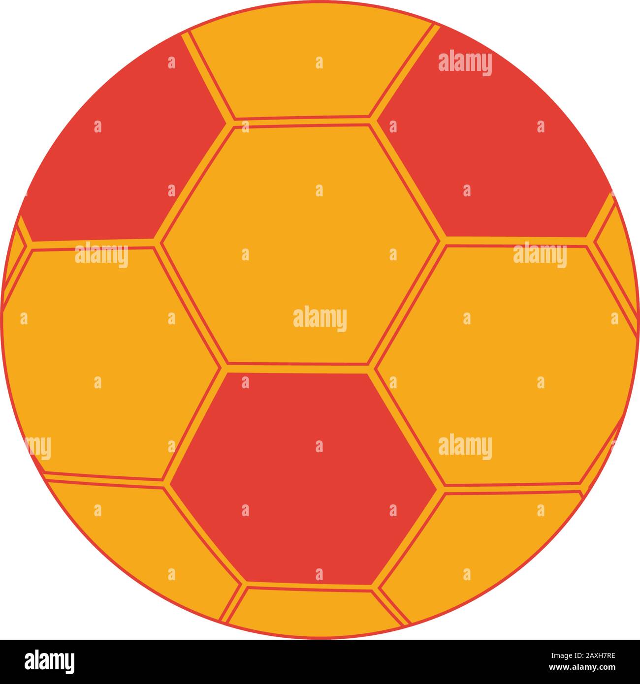 Icona pallone da calcio. Elemento semplice della collezione di icone di attrezzature sportive. Icona Creative Soccer Ball ui, ux, app, software e infografiche. Illustrazione Vettoriale