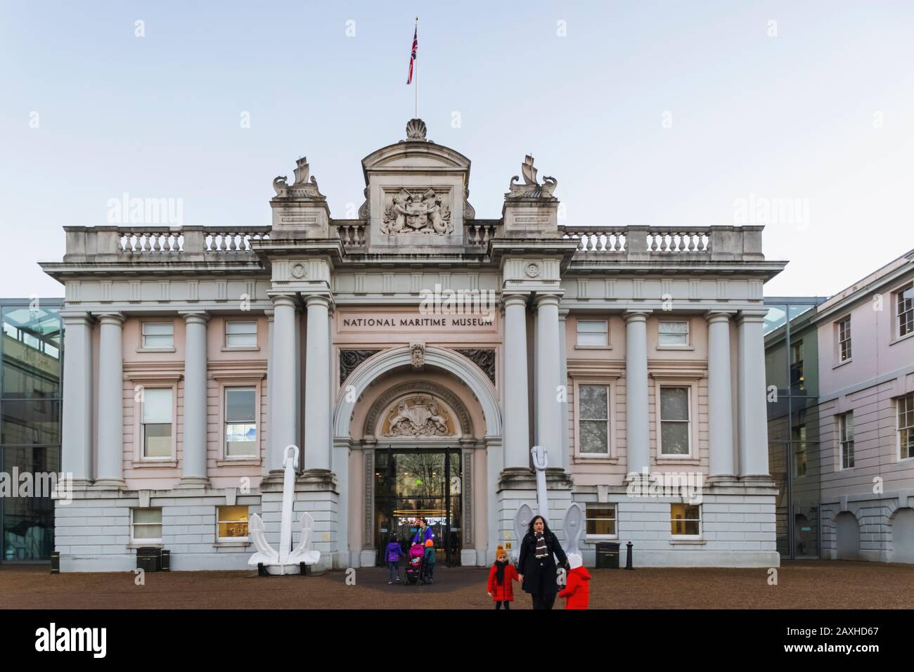 Inghilterra, Londra, Greenwich, National Maritime Museum, Vista Esterna Foto Stock