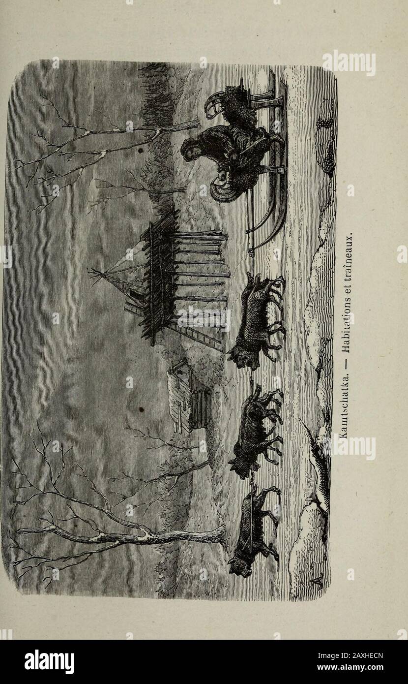 La Sibérie d'après les voyageurs les Plus récents . our àleurs yeux lanimal per eccellenza. Le port de Petropaulowski, œuvre de la natura, est une ha scelto vraiment belle et magnifique à voir;il na peut-être pas son pareil dans lunivers entier.On y pourrait abriter, dit-on, toutes les flottes réu-nies des puissances du monde. Quoiquil ne compteguère que trois ou quatre mille habitants, tousdorigine russe , su y trouve dinfinies ressourcesspour le confort de la vie. Des vins exquis, des con-serves de toutes espèces, des poissons à faire Dam-ner nos gourmets, des étoffes de tous genres, destoiles Foto Stock