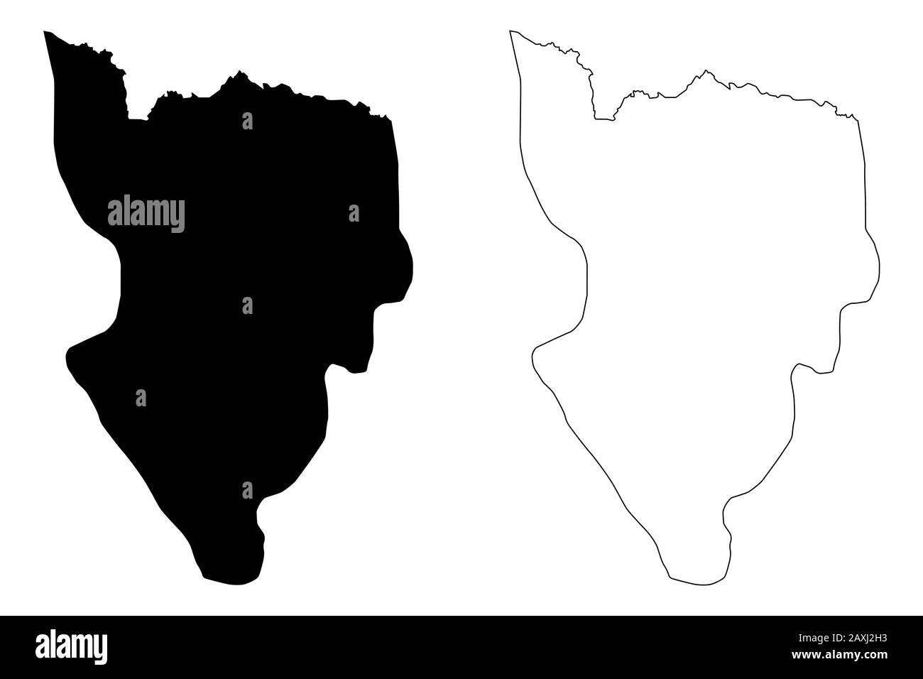 Comune di Lipkovo (Repubblica della Macedonia del Nord, Regione Nordest) illustrazione del vettore di mappa, schizzo di schizzo di scarabocchio mappa di Lipkovo Illustrazione Vettoriale