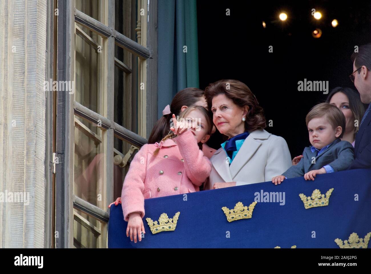 Stoccolma, SVEZIA 30 APRILE 2019: Festa di compleanno del re Carl XVI Gustaf 73 anni. Foto Stock