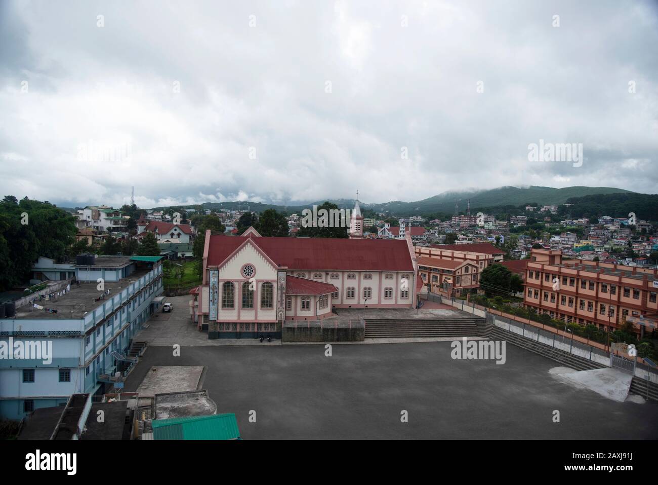 Shillong è una stazione della collina nell'India nordorientale e capitale dello stato di Meghalaya, India Foto Stock