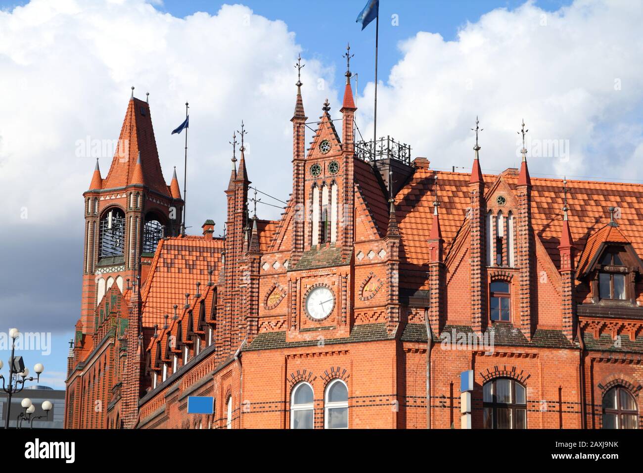 Polonia - Bydgoszcz, città della regione di Kuyavia (Kujawy). Vecchio ufficio postale. Foto Stock