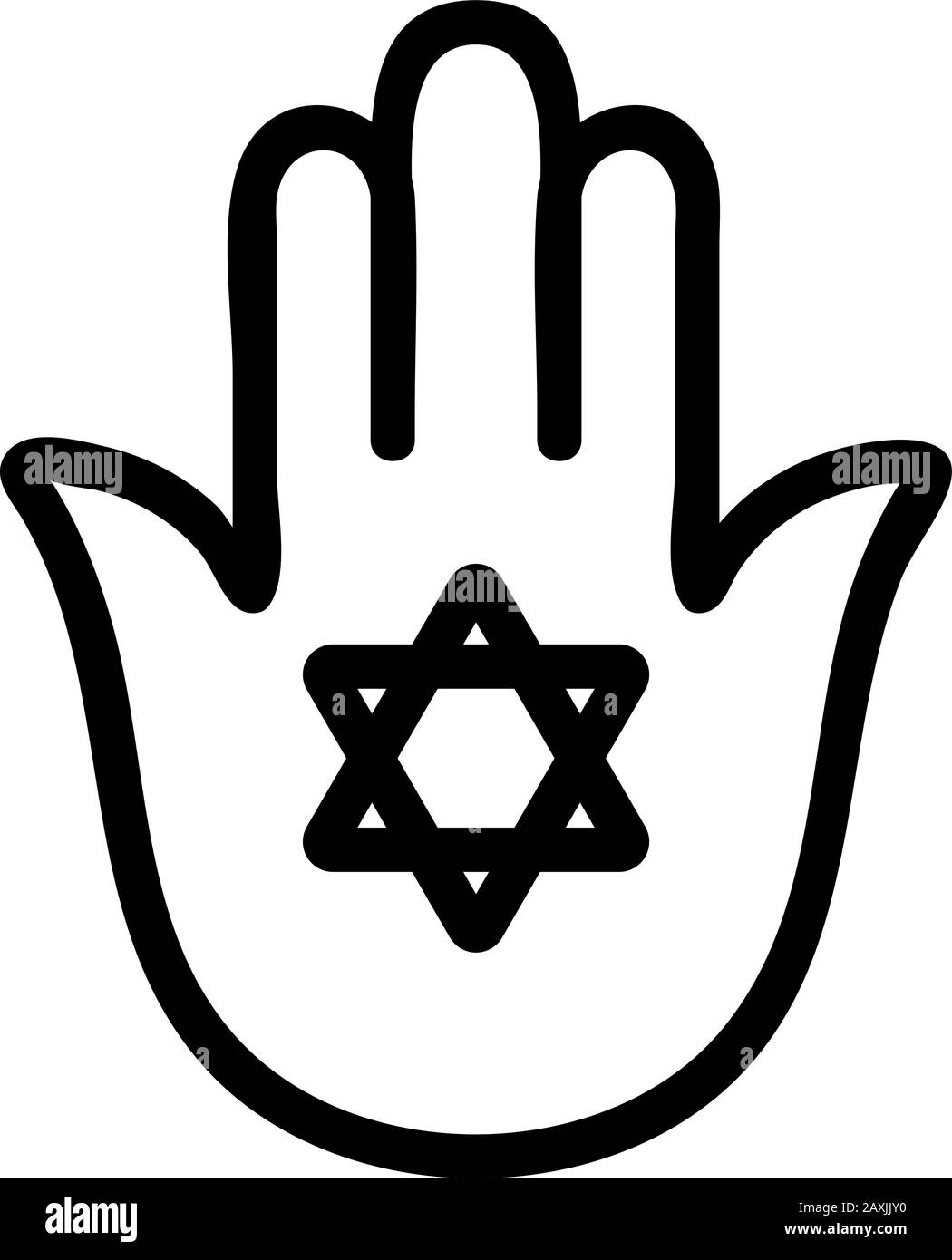 Vettore icona Israele. Illustrazione del simbolo del contorno isolato Illustrazione Vettoriale