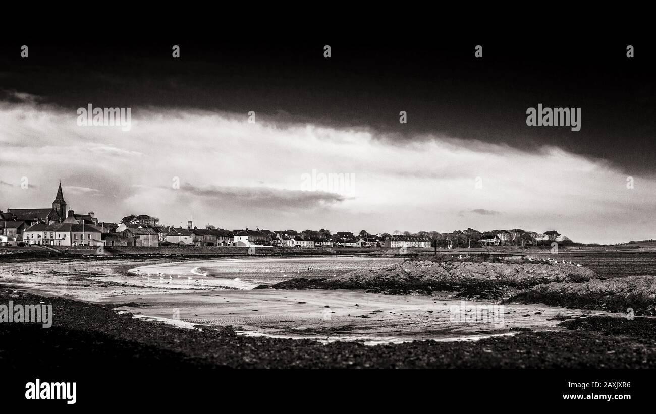 Ballywalter sulla costa irlandese del mare della contea Giù, Irlanda del Nord Foto Stock