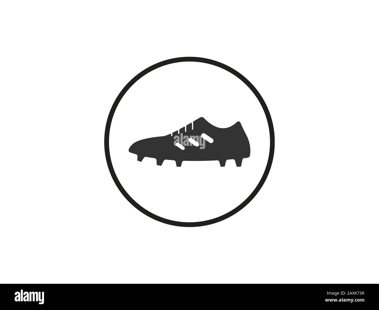 Scarpe da calcio, Icona cassoncino di pulizia. Illustrazione Vettoriale, design piatto. Illustrazione Vettoriale