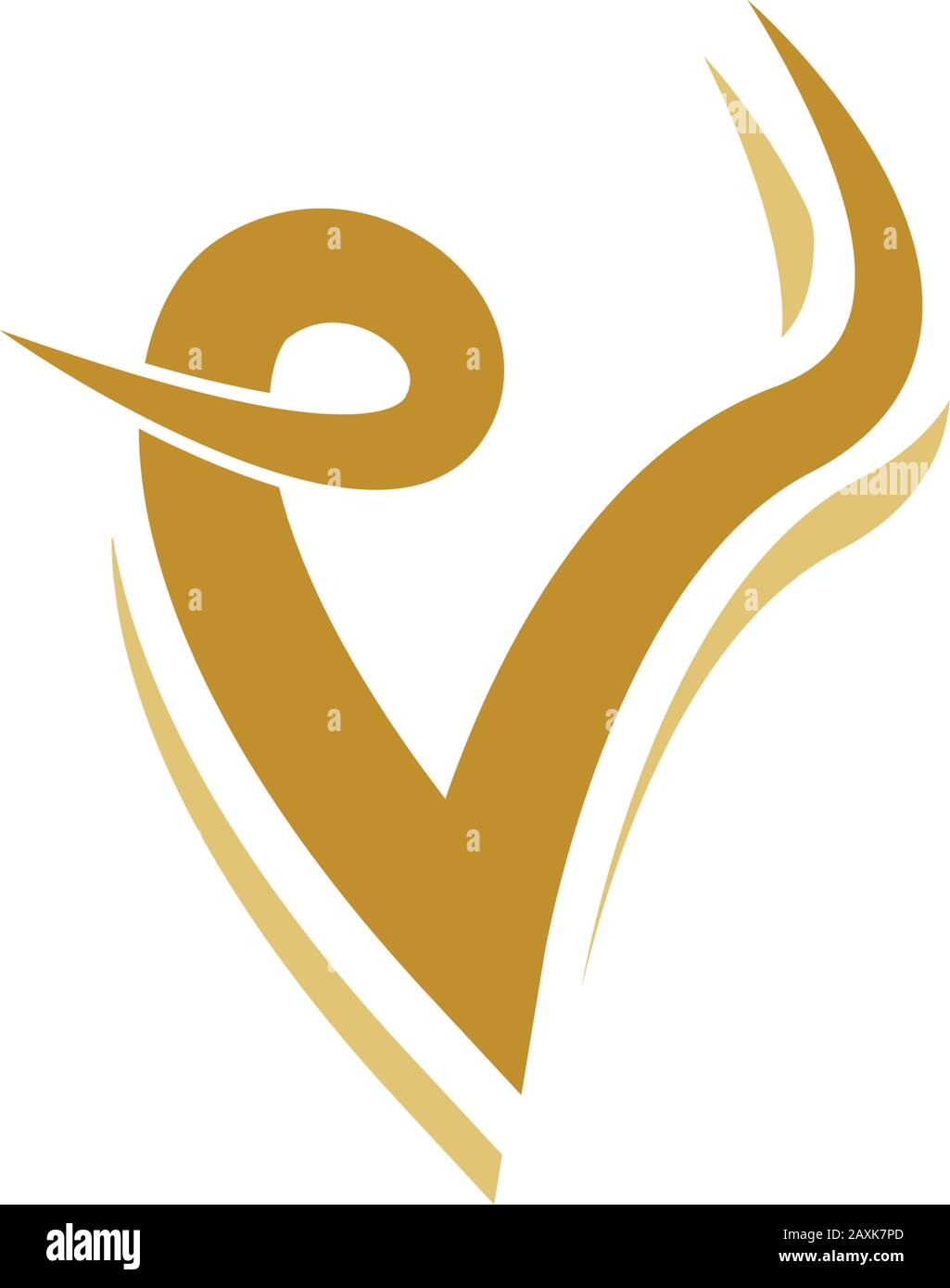 V lettera icona modello disegno vettoriale Illustrazione Vettoriale