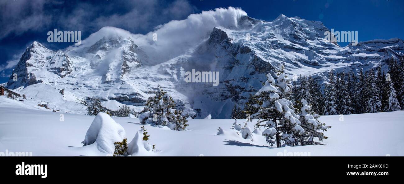 Moench und eiger immagini e fotografie stock ad alta risoluzione - Alamy