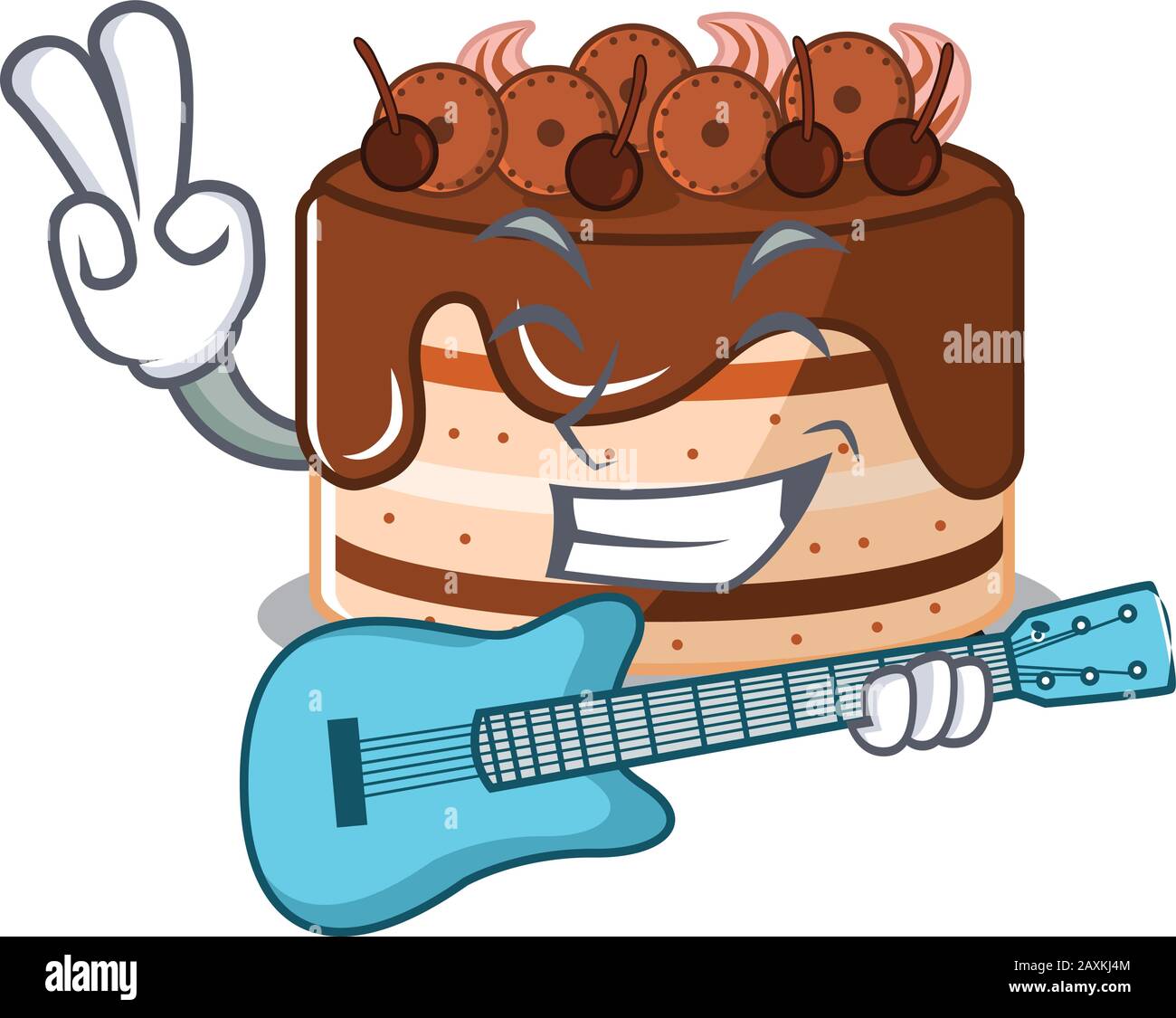 Una foto di torta al cioccolato che suona una chitarra Immagine e  Vettoriale - Alamy