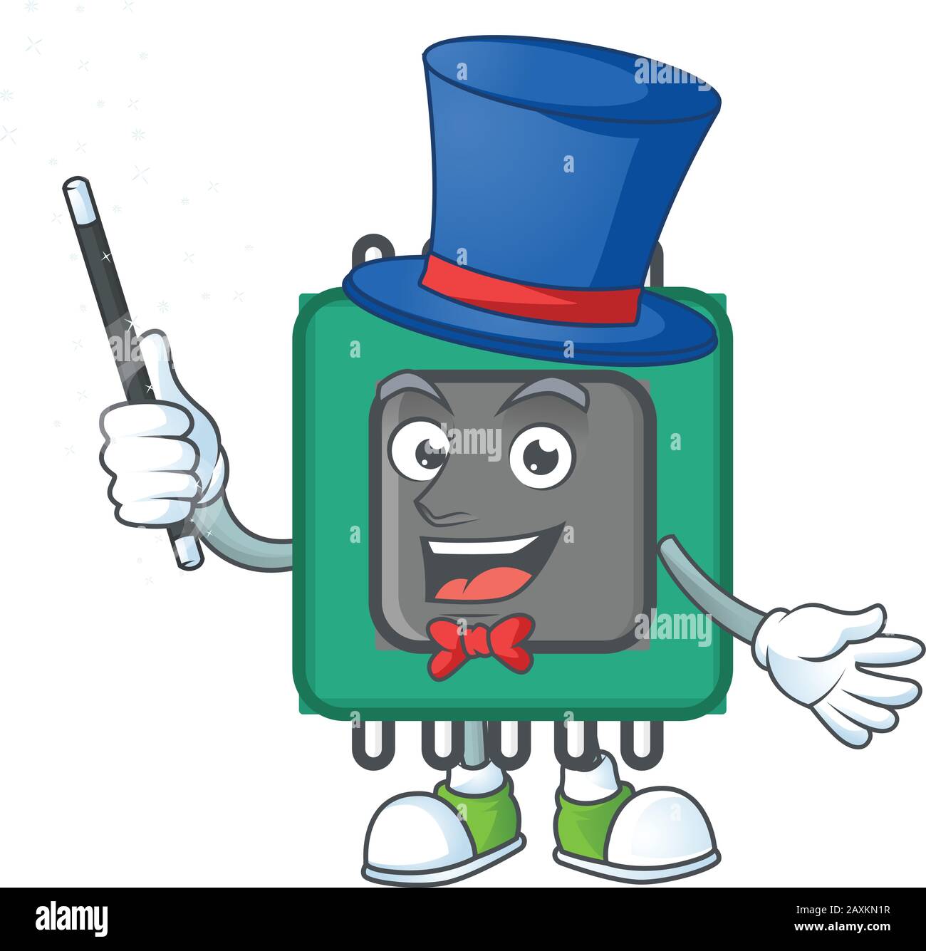 Un carattere di prestazioni RAM come un mago Illustrazione Vettoriale