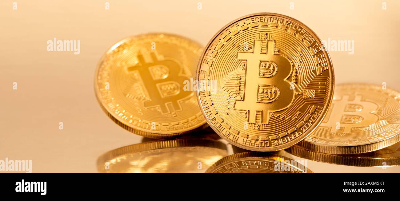 Bitcoin come Cryptocurrency Foto Stock