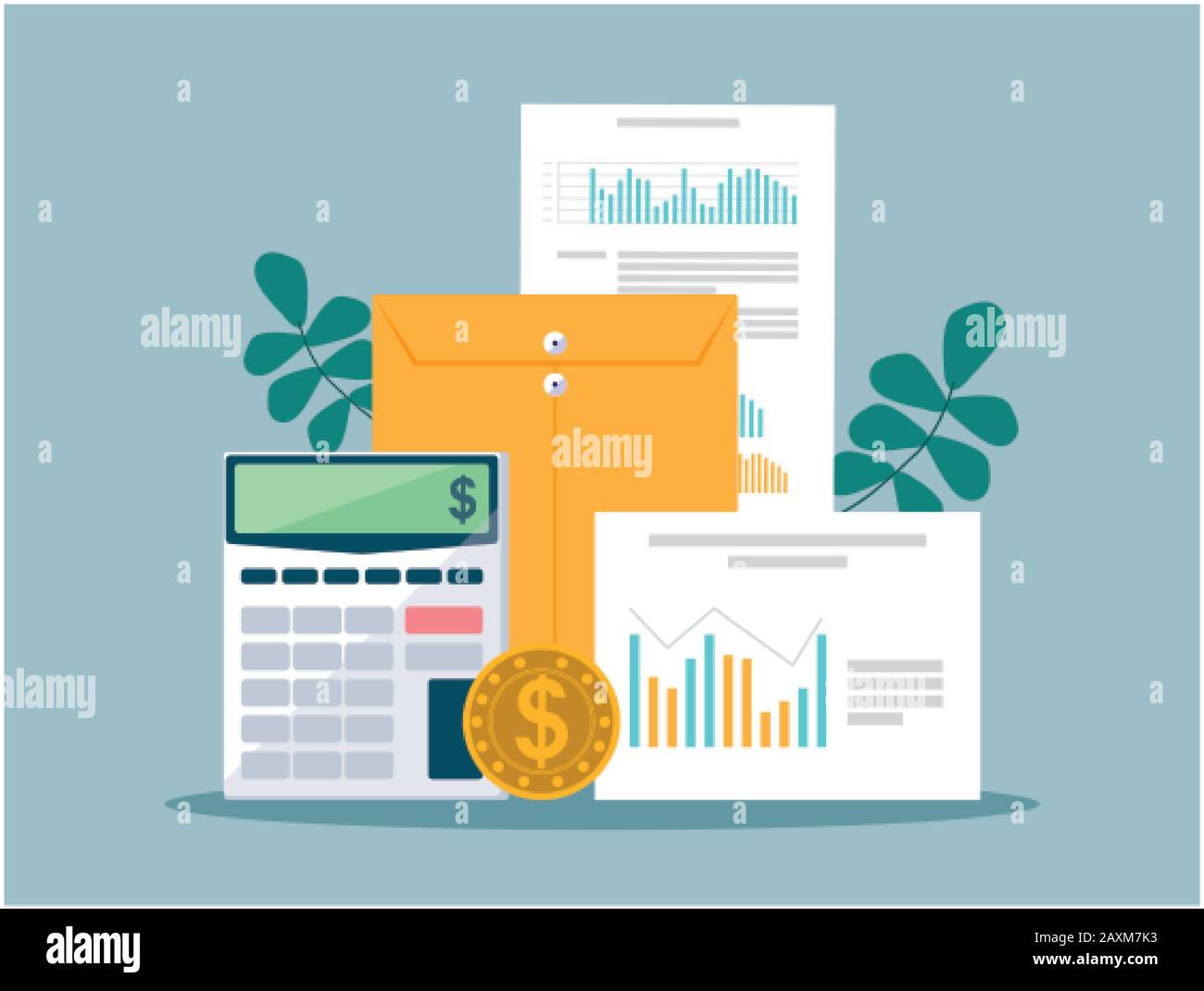 set di icone del disegno grafico vettoriale del giorno fiscale Illustrazione Vettoriale