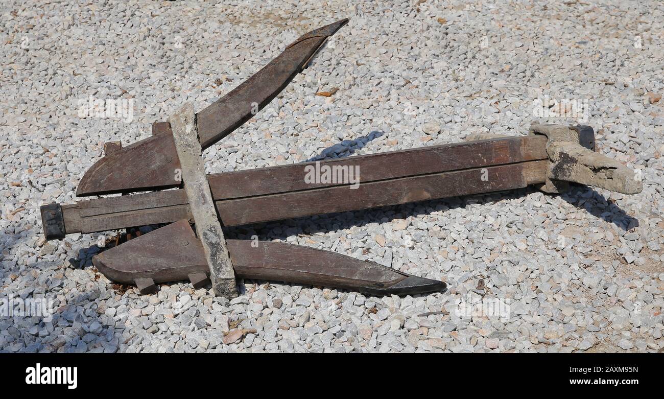 Ancora romana. Museo Di Archeologia Subacquea Di Bodrum. Turchia. Foto Stock