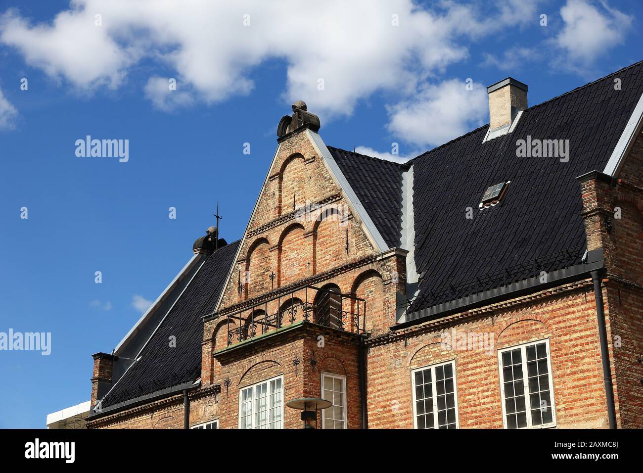 La casa d'epoca su Karl Johans Street, Oslo, Norvegia Foto Stock