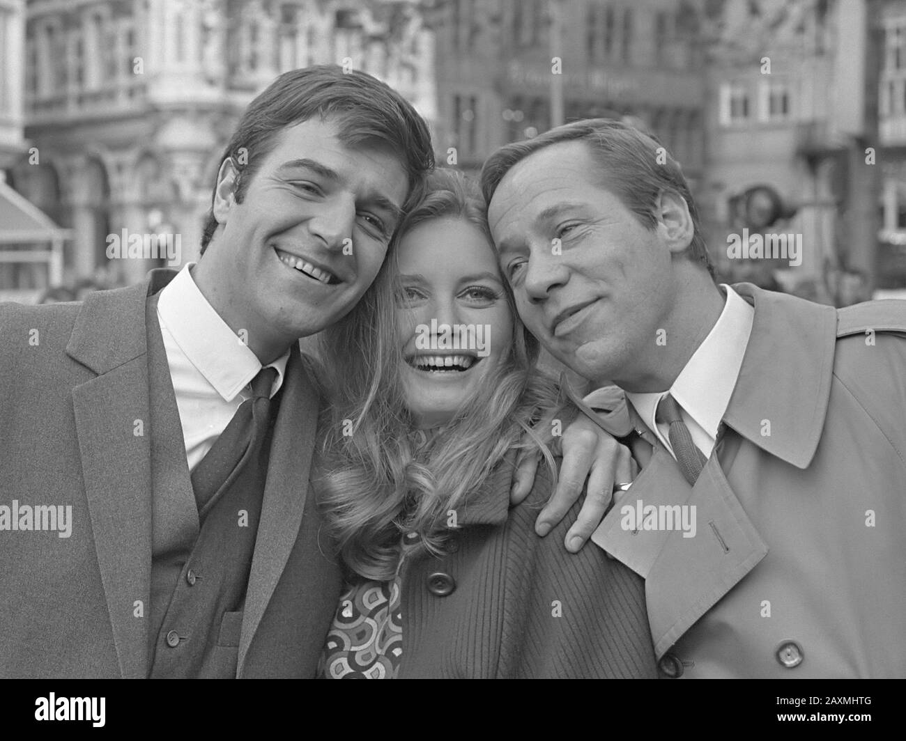 Registrazione del film Love in Amsterdam Rembrandt; Guido de Moor, Catherine Schell e Piet RÃ¶mer (uscito nel 1970 come Amsterdam Affair) 15 novembre 1967 Foto Stock