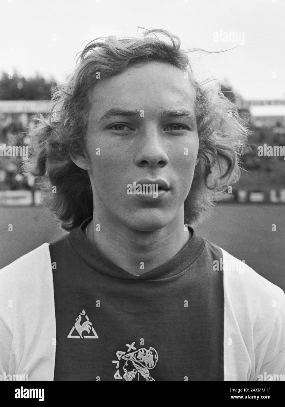 AJAX contro Hertha BSC 3-1 mostra gioco; Henk van Santen 25 agosto 1974 Foto Stock