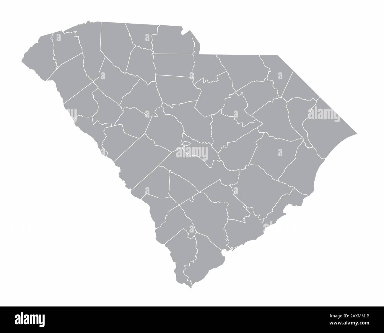 South Carolina Mappa Illustrazione Vettoriale