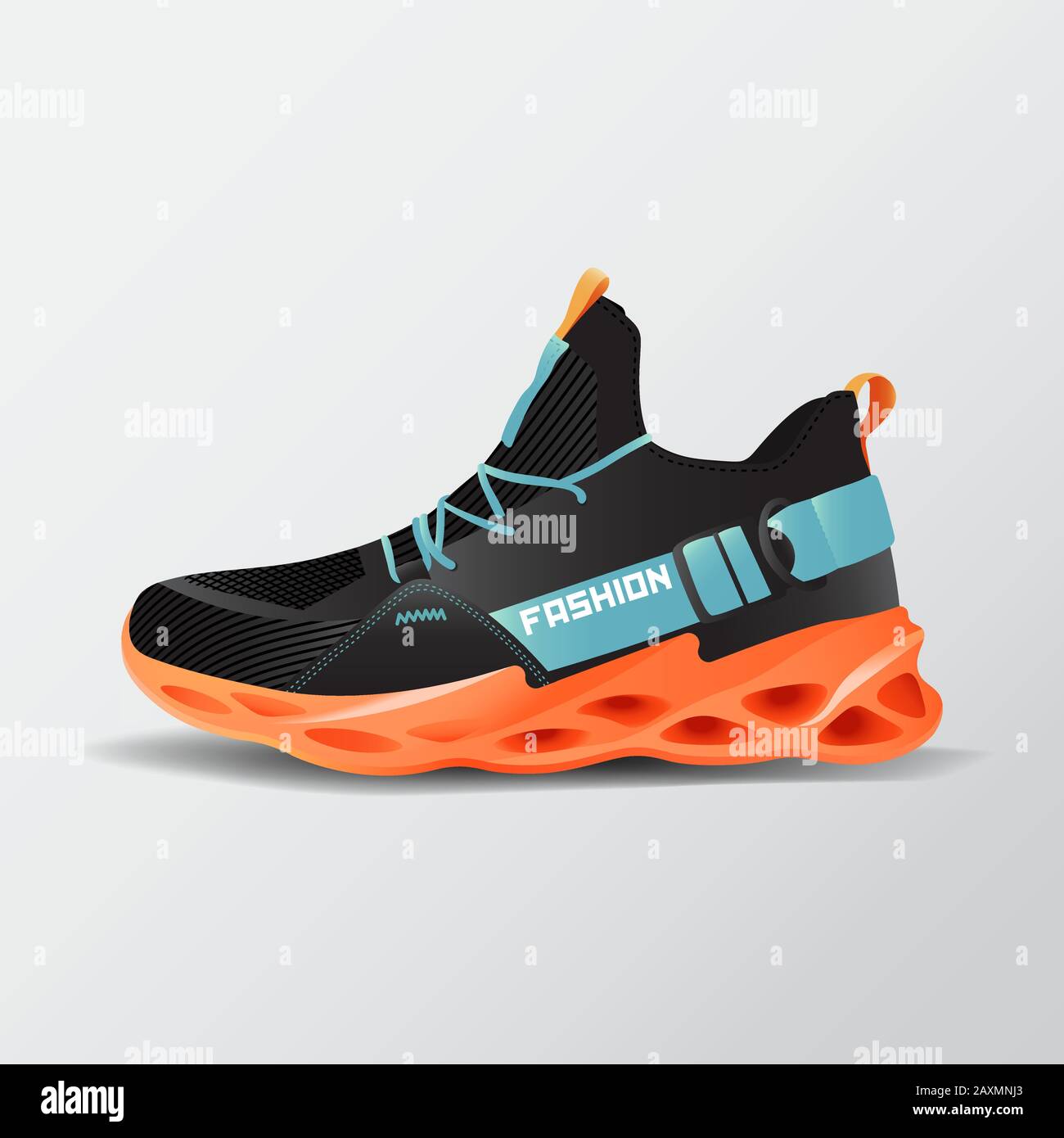Sport realistico scarpa da corsa per il training e fitness Illustrazione Vettoriale