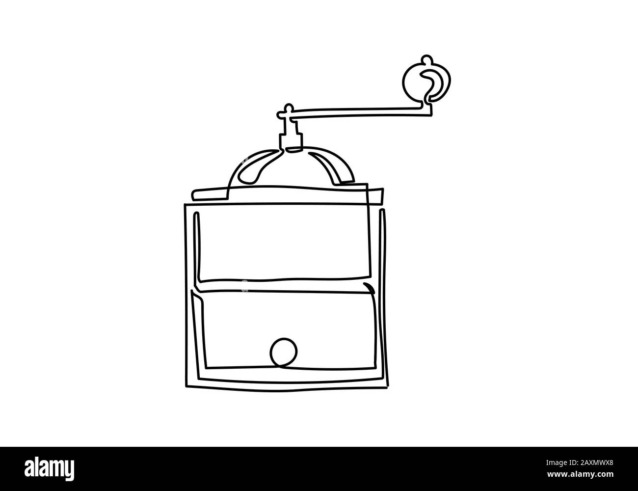 Un macinacaffè continuo di una linea. Foto Stock