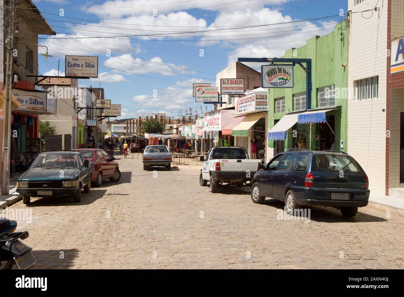 Street Commercial, São Raimundo Nonato, Piauí, Brasile Foto Stock