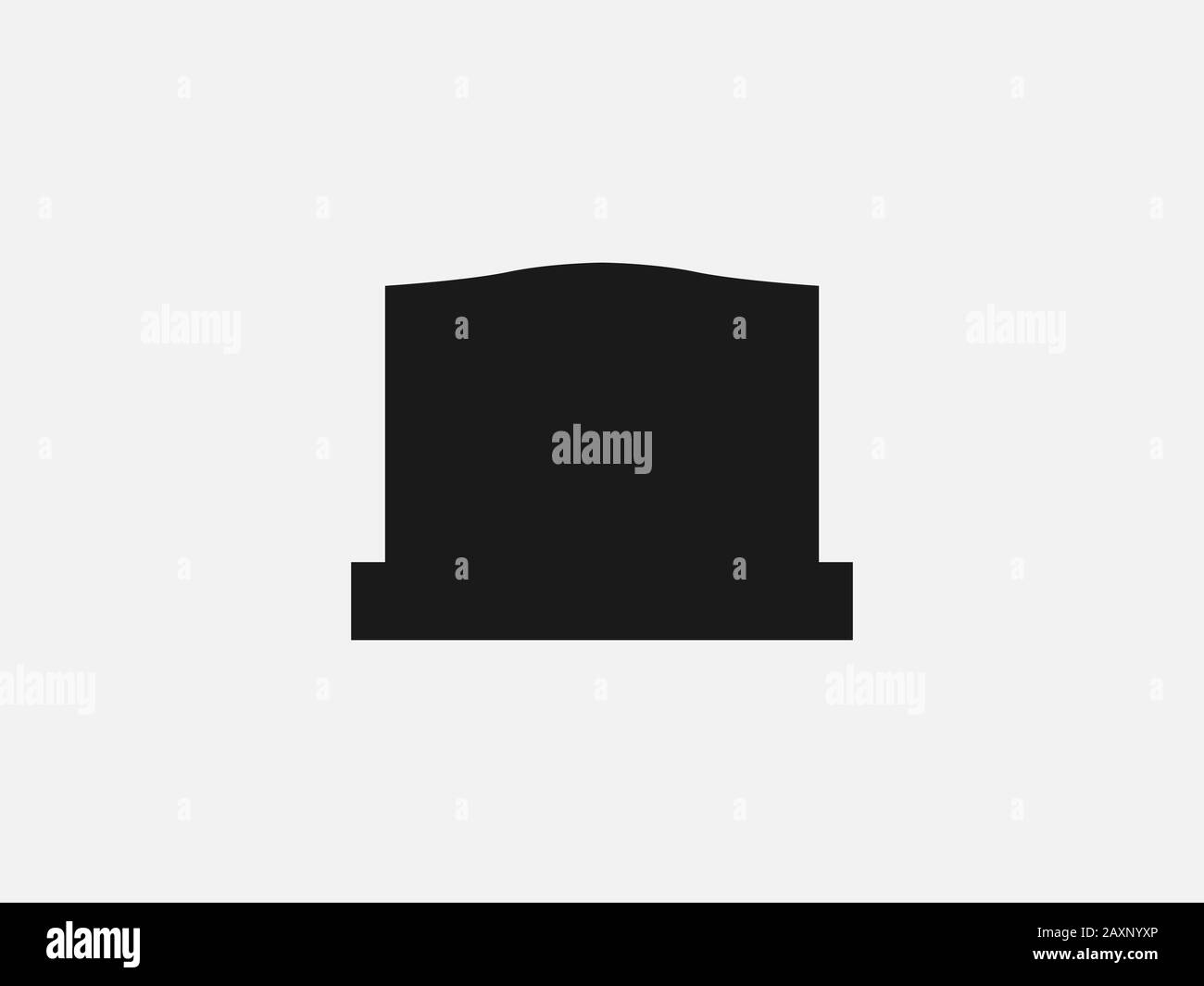 Lapidi, cimitero, icona lacerazione. Illustrazione vettoriale, design piatto. Illustrazione Vettoriale