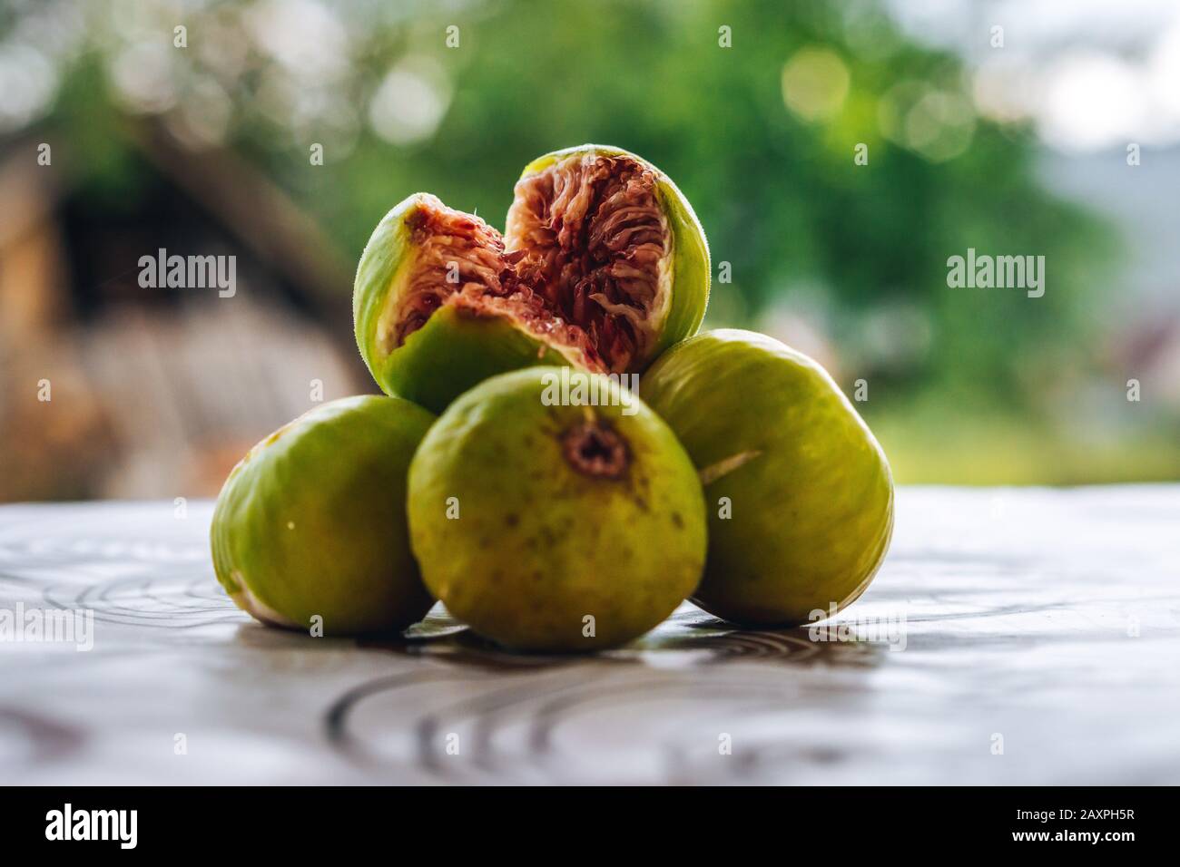 Frutta di Fig primo piano shot Foto Stock