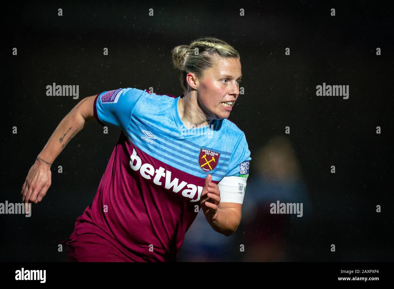 High Wycombe, Regno Unito. 12th Feb, 2020. Gilly Flaherty of West Ham United FC Women durante la partita FAWSL tra Reading Women e West Ham United Women a Adams Park, High Wycombe, Inghilterra, il 12 febbraio 2020. Foto Di Andy Rowland. Credito: Prime Media Images/Alamy Live News Foto Stock High Wycombe, Regno Unito. 12th Feb, 2020. Gilly Flaherty of West Ham United FC Women durante la partita FAWSL tra Reading Women e West Ham United Women a Adams Park, High Wycombe, Inghilterra, il 12 febbraio 2020. Foto Di Andy Rowland. Credito: Prime Media Images/Alamy Live News Foto Stock
