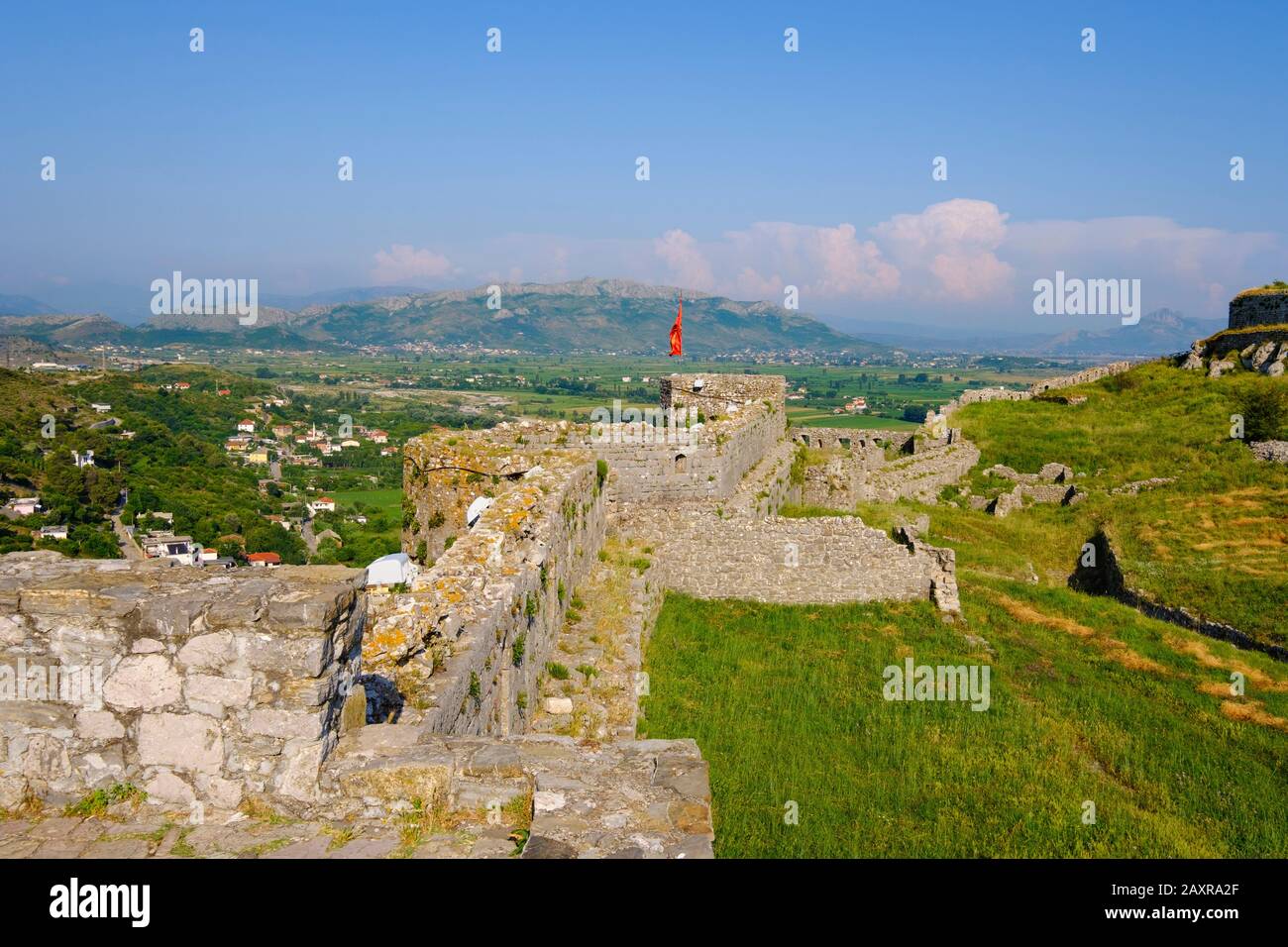 Castello Rozafa, Kalaja E Rozafës, Shkodra, Shkodër, Qark Shkodra, Albania Foto Stock