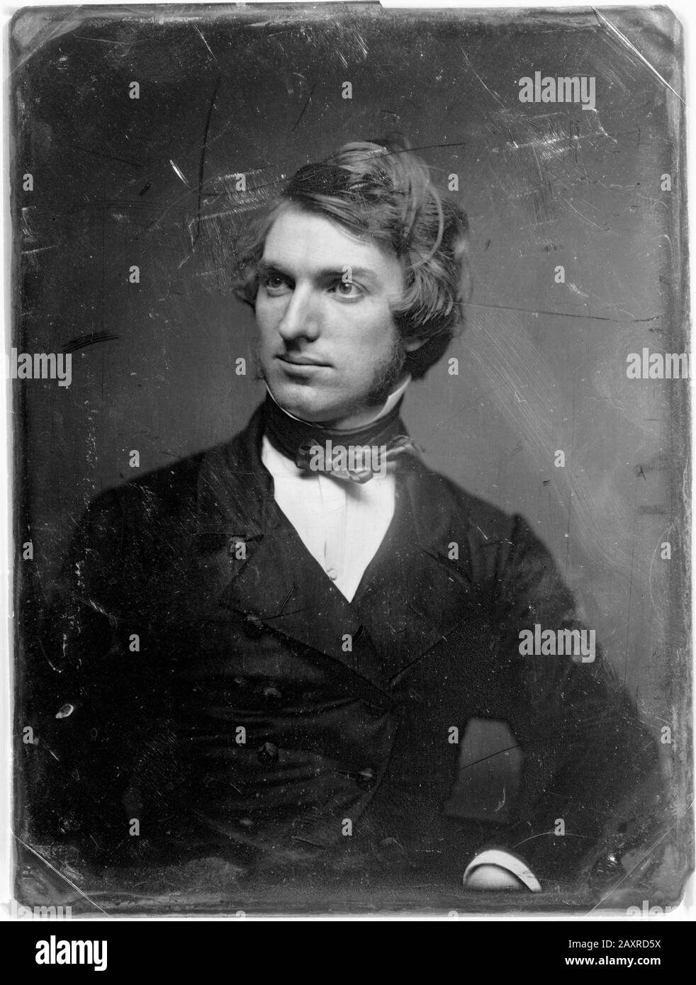 1850 ca , USA : IL pittore americano Henry Peters GRIGIO ( 1819 - 1877 ) . Ritratto di Mathew B. Brady (1822 - 1896), daguerreotype . - ARTE - ARTI VISIVE - ARTE - Francia - RITRATTO - ritratti - STORIA - FOTO STORICHE - collarino - colletto - arco - fiocco - fiocco - fiocco - cravatta --- Archivio GBB Foto Stock