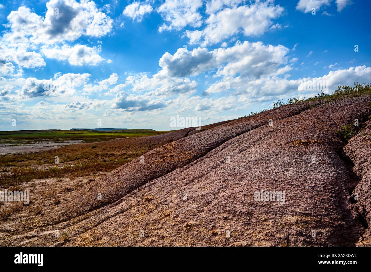Vista Attraverso La Baja Motorized Area, Le Praterie Nazionali Di Buffalo Gap, South Dakota, Stati Uniti Foto Stock Vista Attraverso La Baja Motorized Area, Le Praterie Nazionali Di Buffalo Gap, South Dakota, Stati Uniti Foto Stock