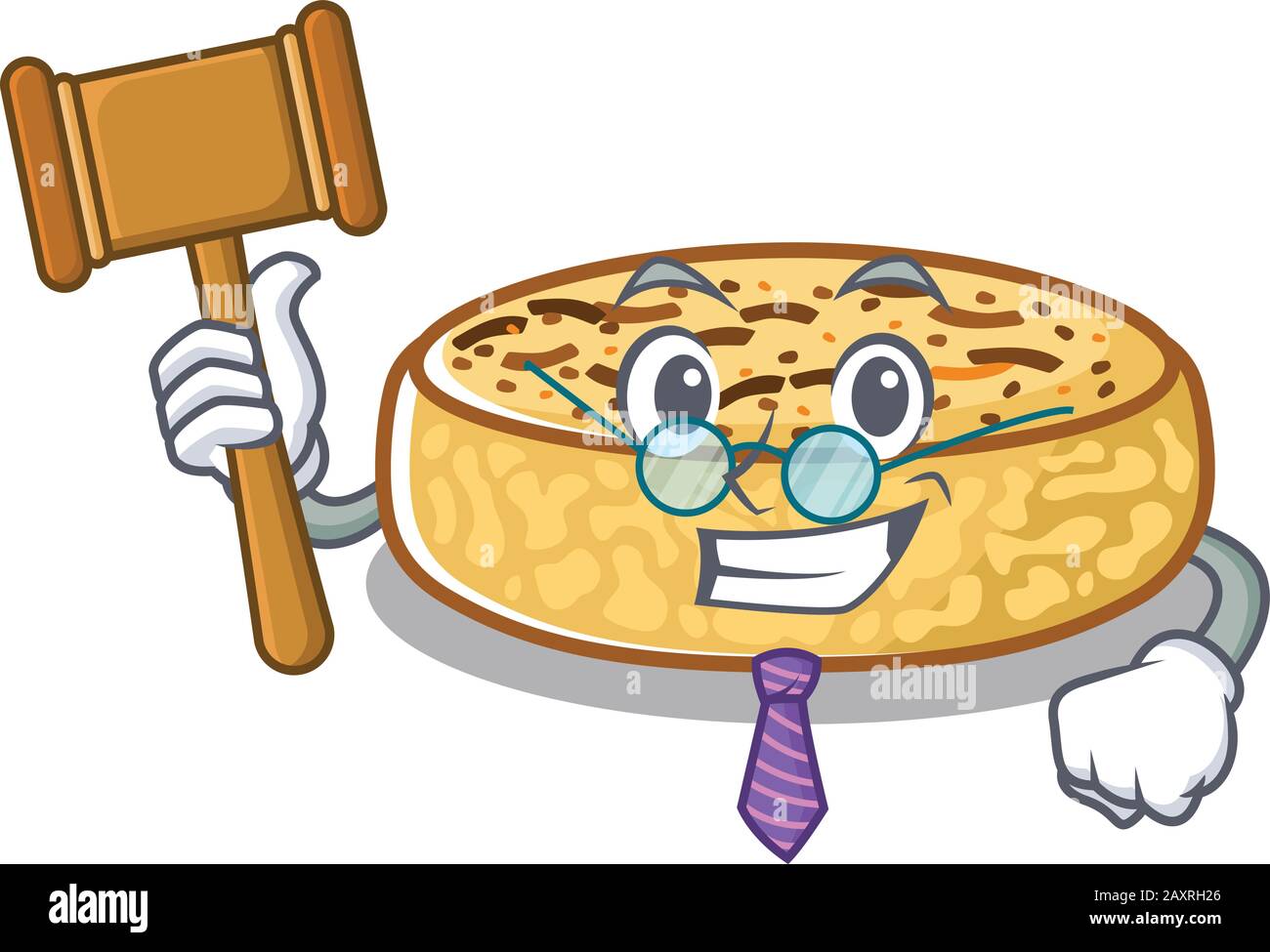 Giudice intelligente crumpets in mascotte stile personaggio cartone animato Illustrazione Vettoriale