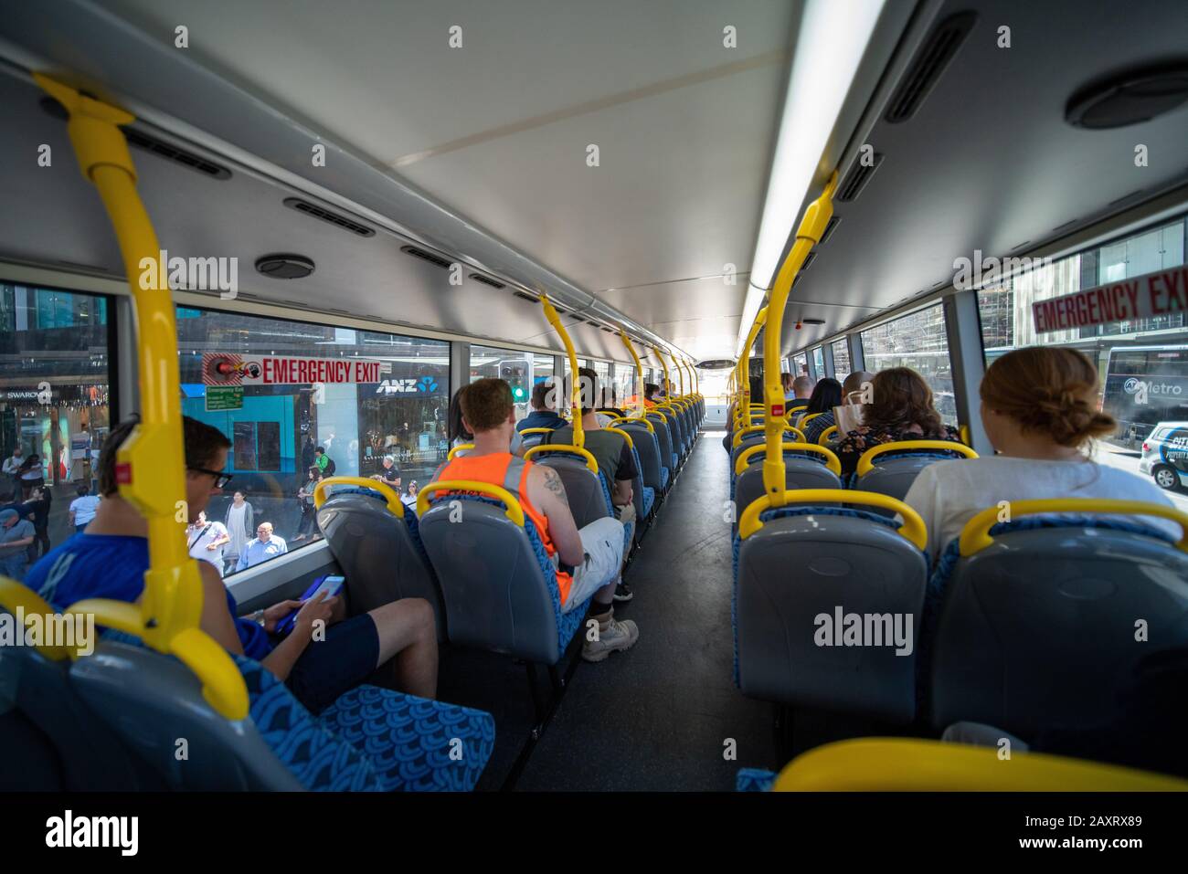 La gente sul bus Foto Stock