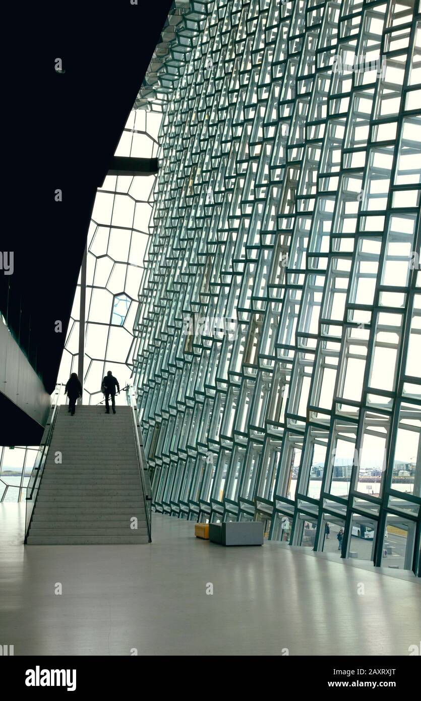 Harpa, architettura, città, Islanda, Reykjavik Foto Stock