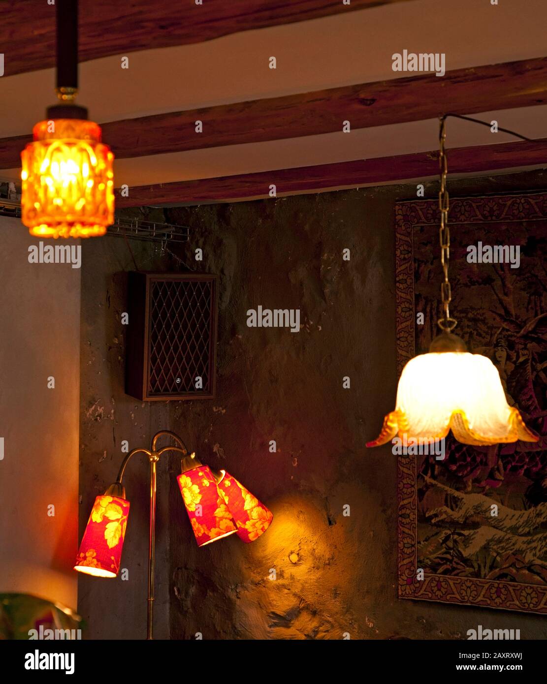 Cafe, città, Islanda, Reykjavik, capitale Foto Stock