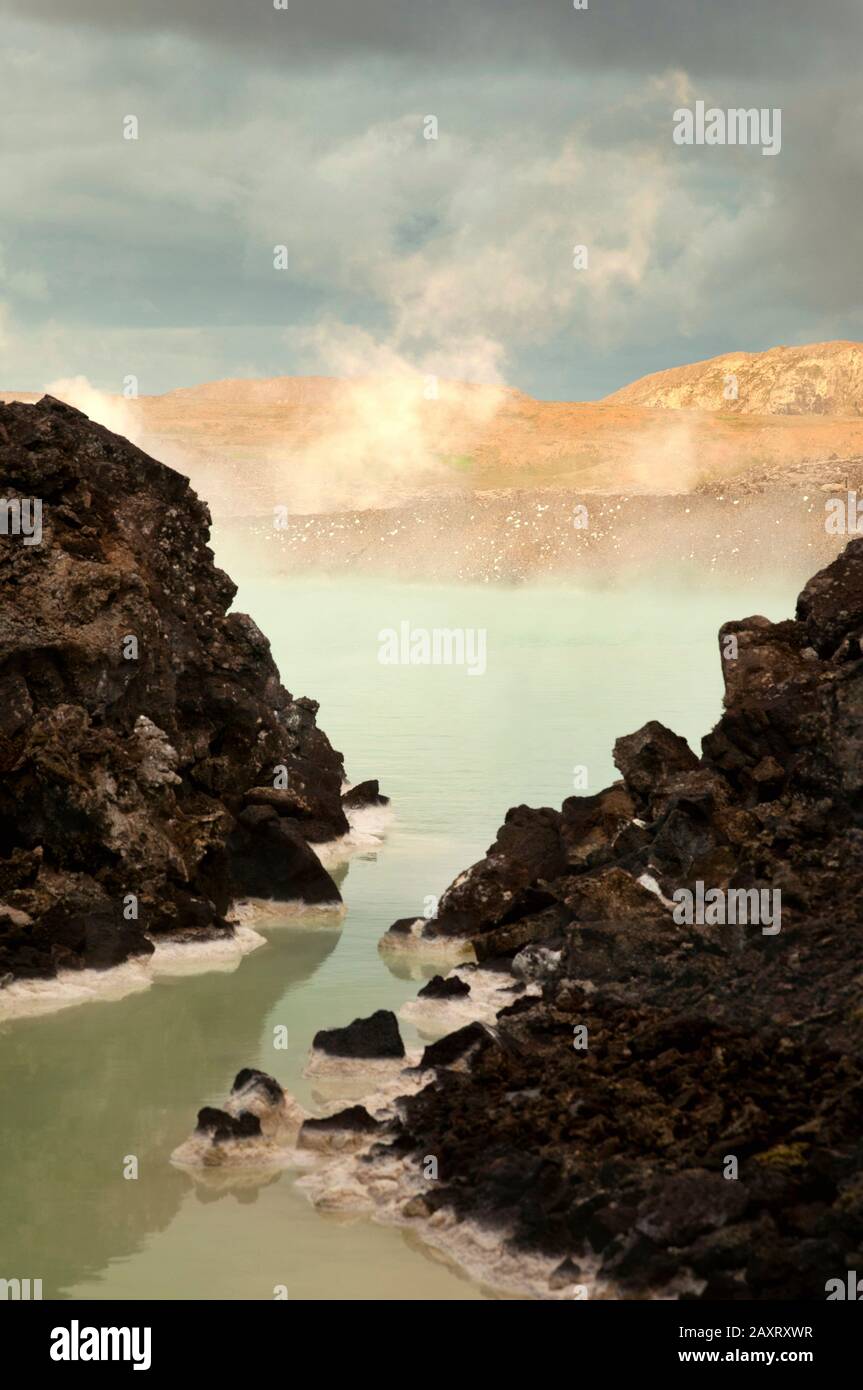 Laguna Blu, lago, corpo d'acqua, Islanda, Reykjavik, Reykjavik Foto Stock