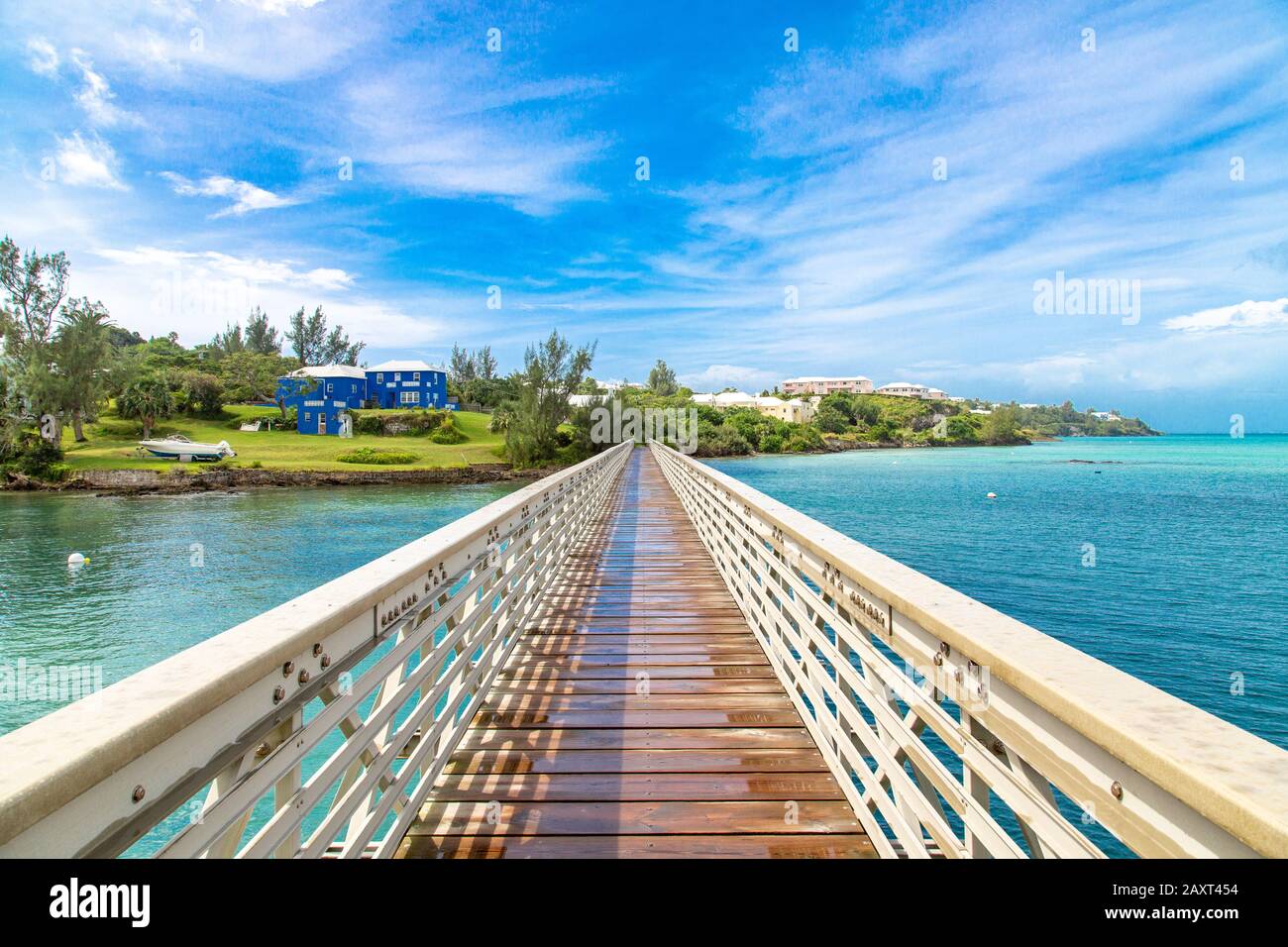 Bermuda - ponte pedonale a Bailey's Bay. Foto Stock