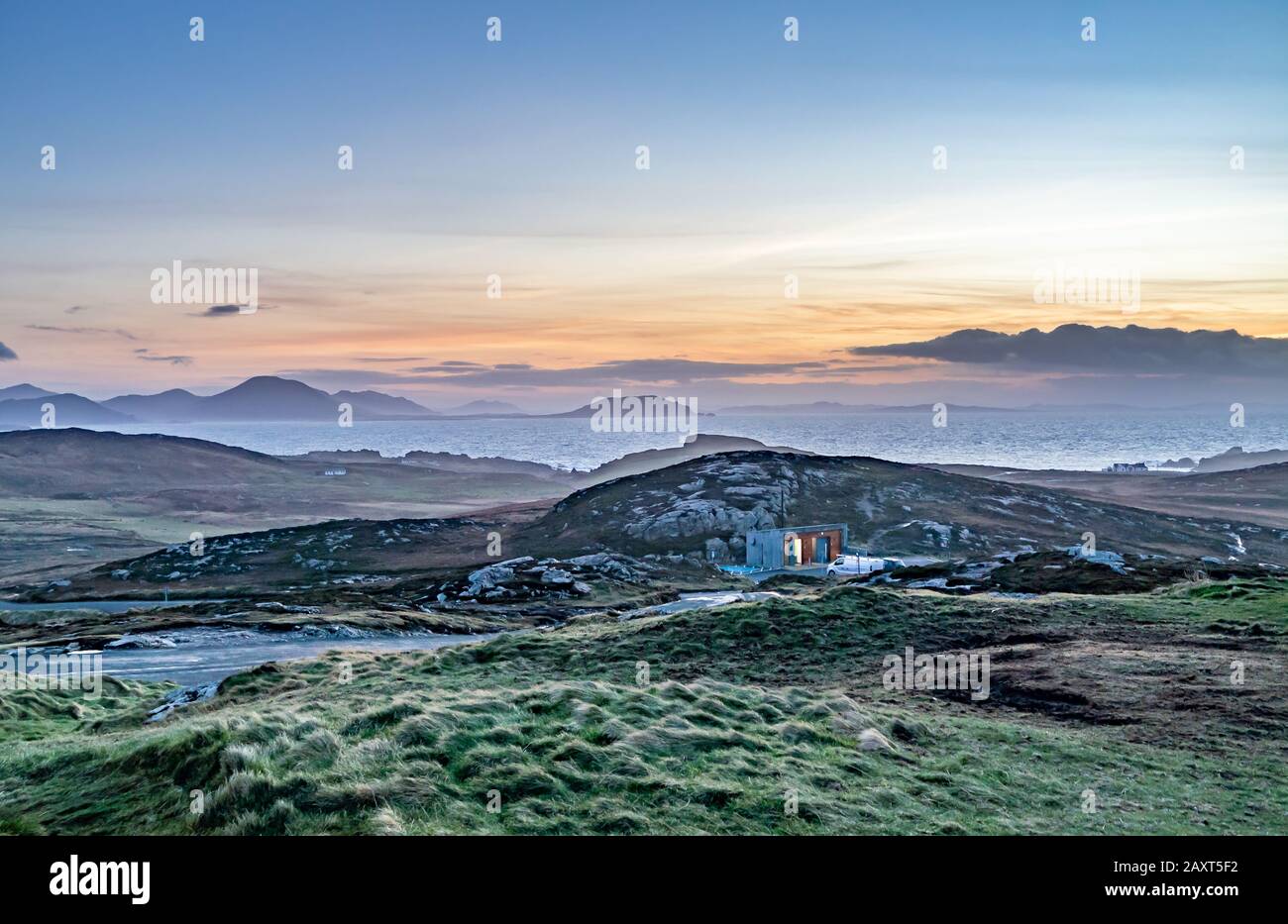 Paesaggio aspro a Malin Head nella contea di Donegal - Irlanda. Foto Stock