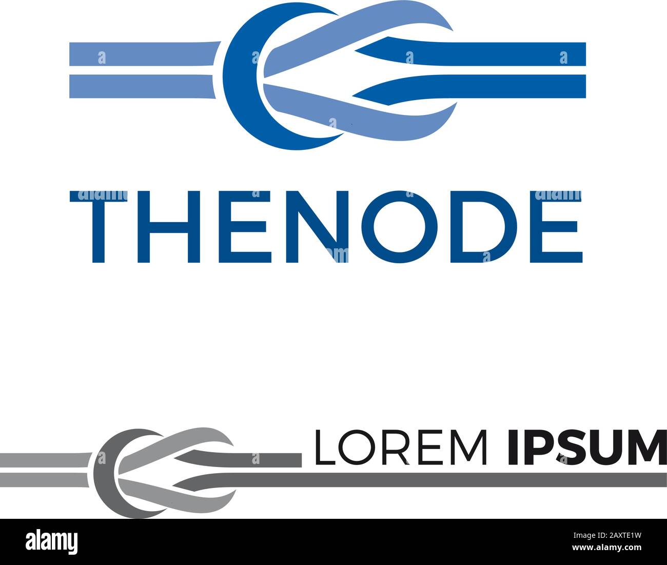 Nodo del segno vettore. Connessione e lavoro di squadra, concetto Illustrazione Vettoriale