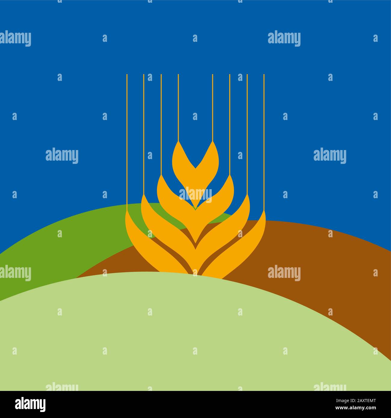 Vettore giallo grano in forma astratta Illustrazione Vettoriale