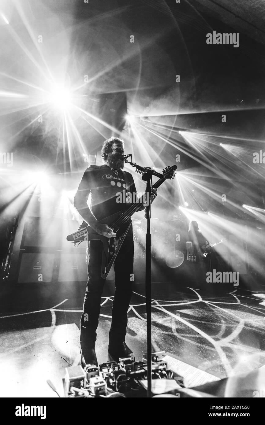 Copenaghen, Danimarca. 22 Novembre 2017. L'American Metal Band Mastodon suona un concerto dal vivo al VEGA di Copenhagen. Qui il chitarrista e cantante Brent Hinds è visto dal vivo sul palco. (Photo Credit: Gonzales Photo - Christian Larsen). Foto Stock