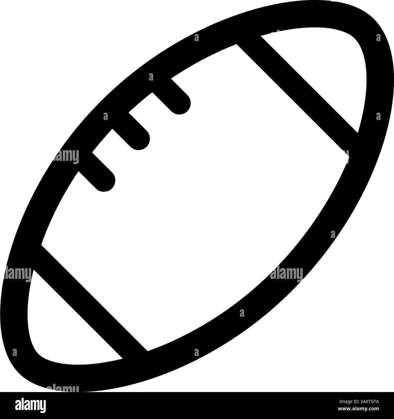 Modello americano di disegno dell'icona di calcio Illustrazione Vettoriale