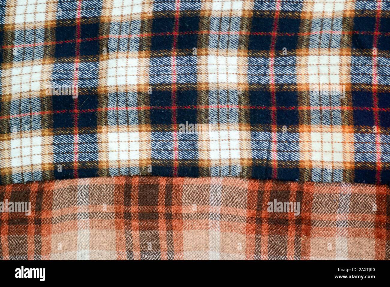 sfondo multicolore vecchia lana coperta cucita cella Foto Stock