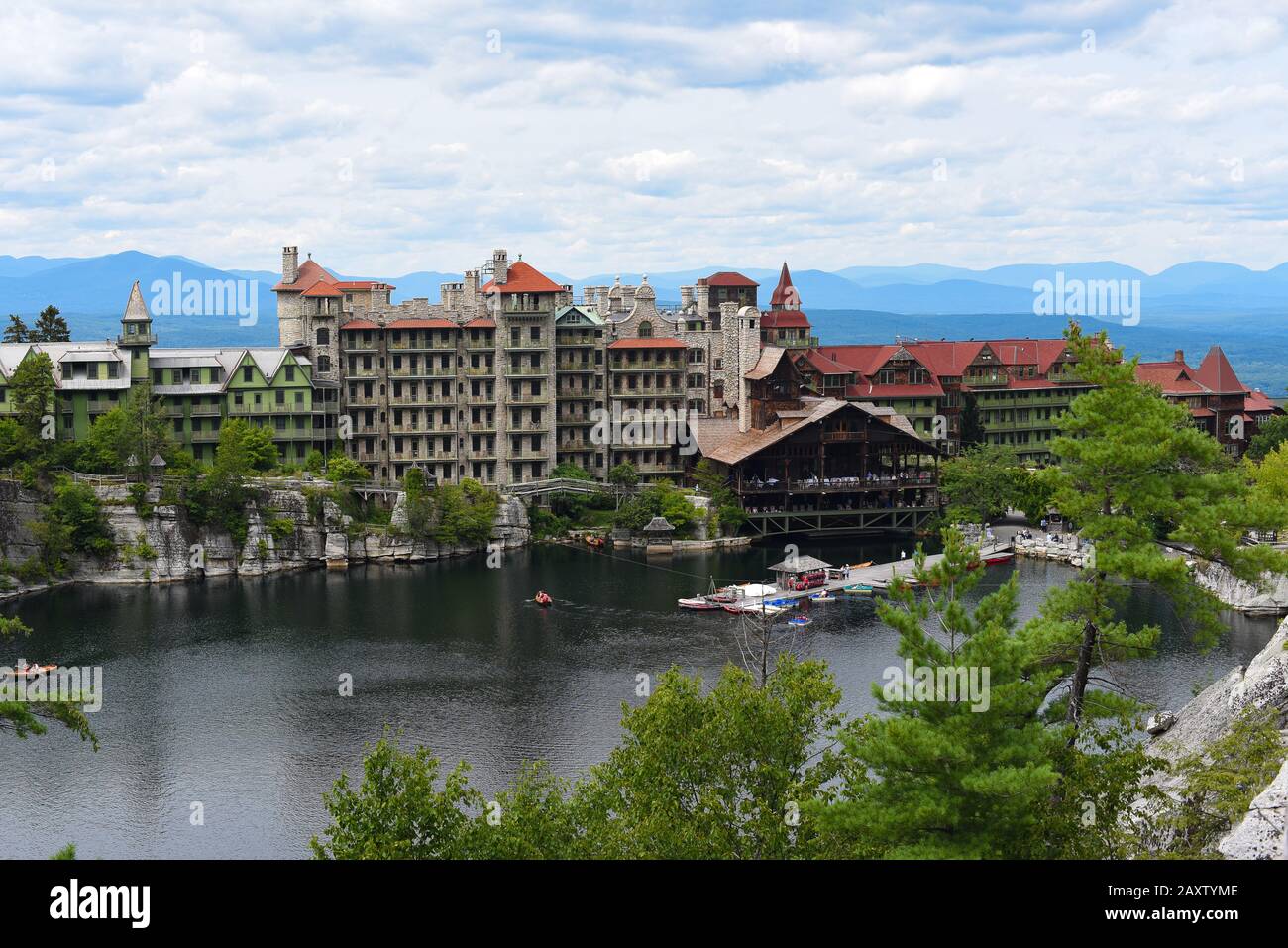 Mohonk Lago e preservare in estate Foto Stock