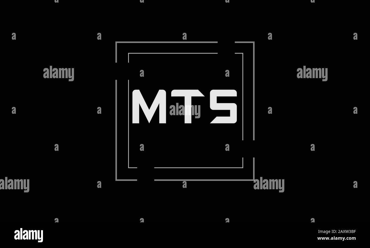Vettore a forma quadrata M,T e S con sfondo nero Illustrazione Vettoriale