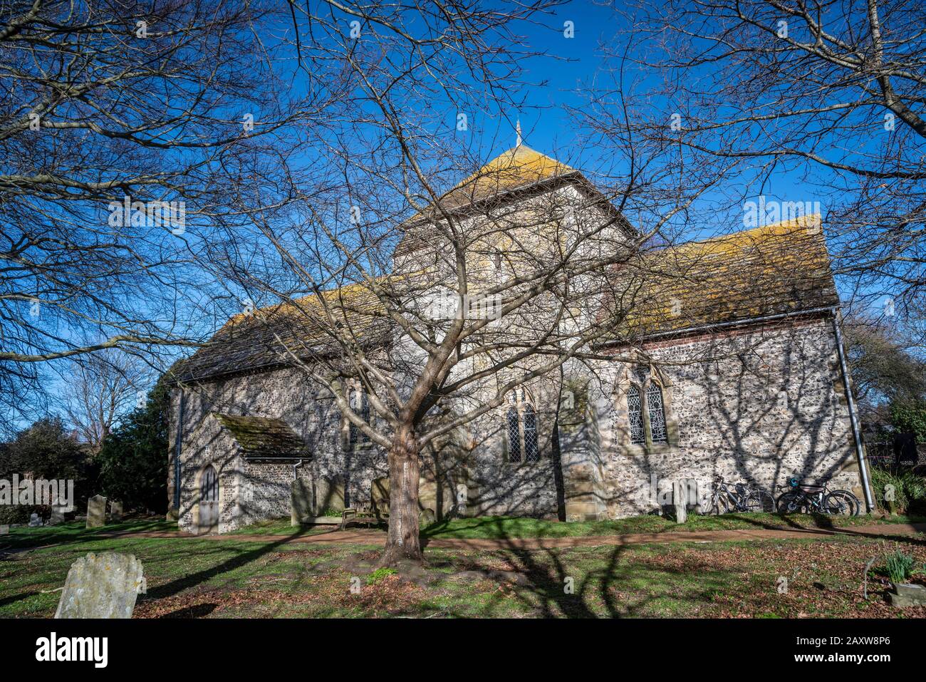 Chiesa Parrocchiale di San Giuliano a Kingston Buci tra Shoreham-by-Sea e Southwick, West Sussex, Regno Unito Foto Stock