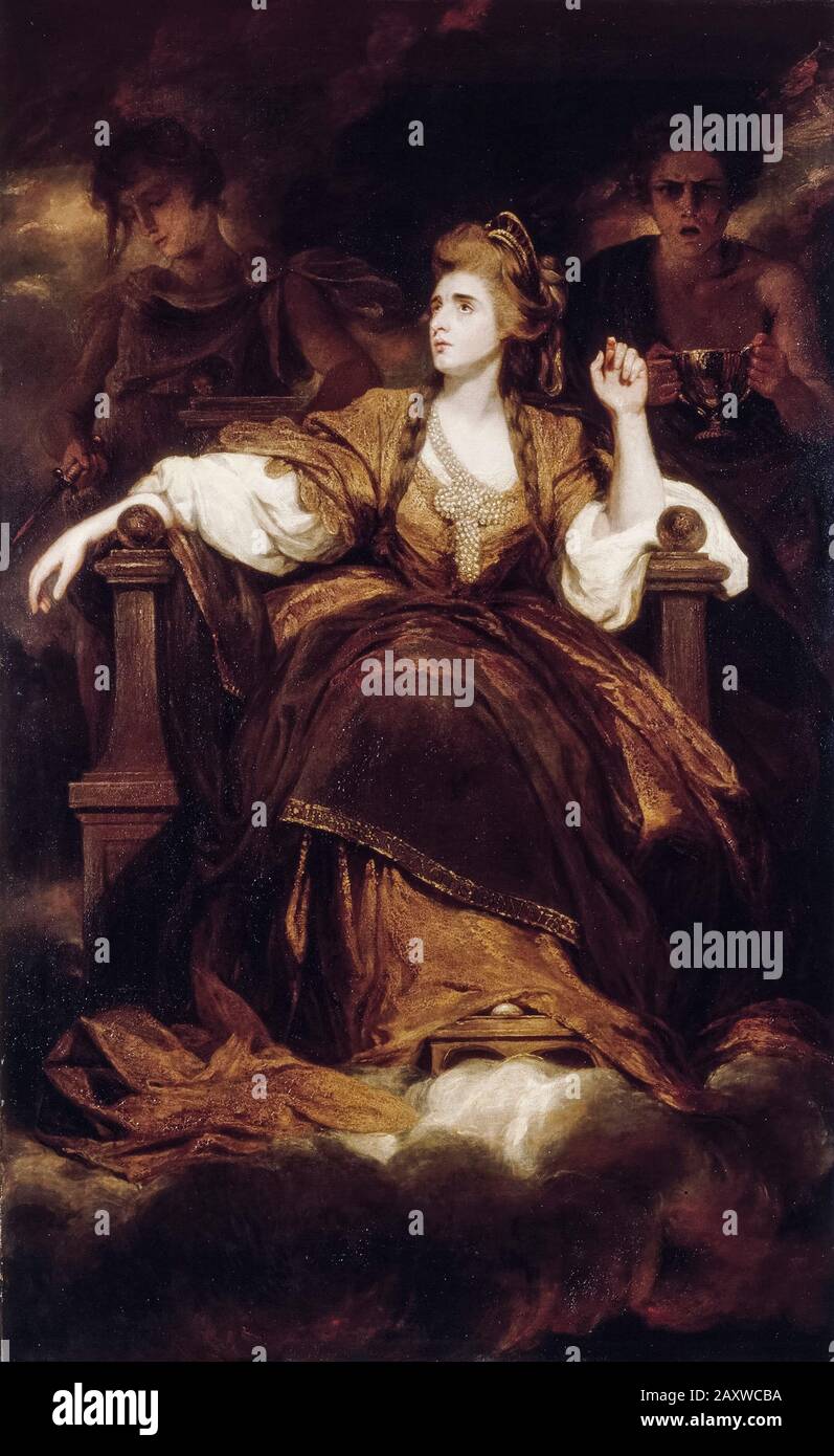 Sir Joshua Reynolds, Sarah Siddons come la tragica Musa, ritratto dipinto, 1789 Foto Stock Sir Joshua Reynolds, Sarah Siddons come la tragica Musa, ritratto dipinto, 1789 Foto Stock