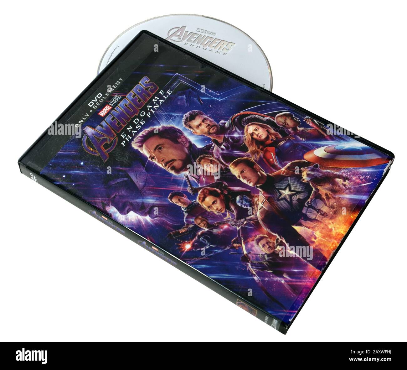 Film di Avengers Endgame su DVD Foto Stock