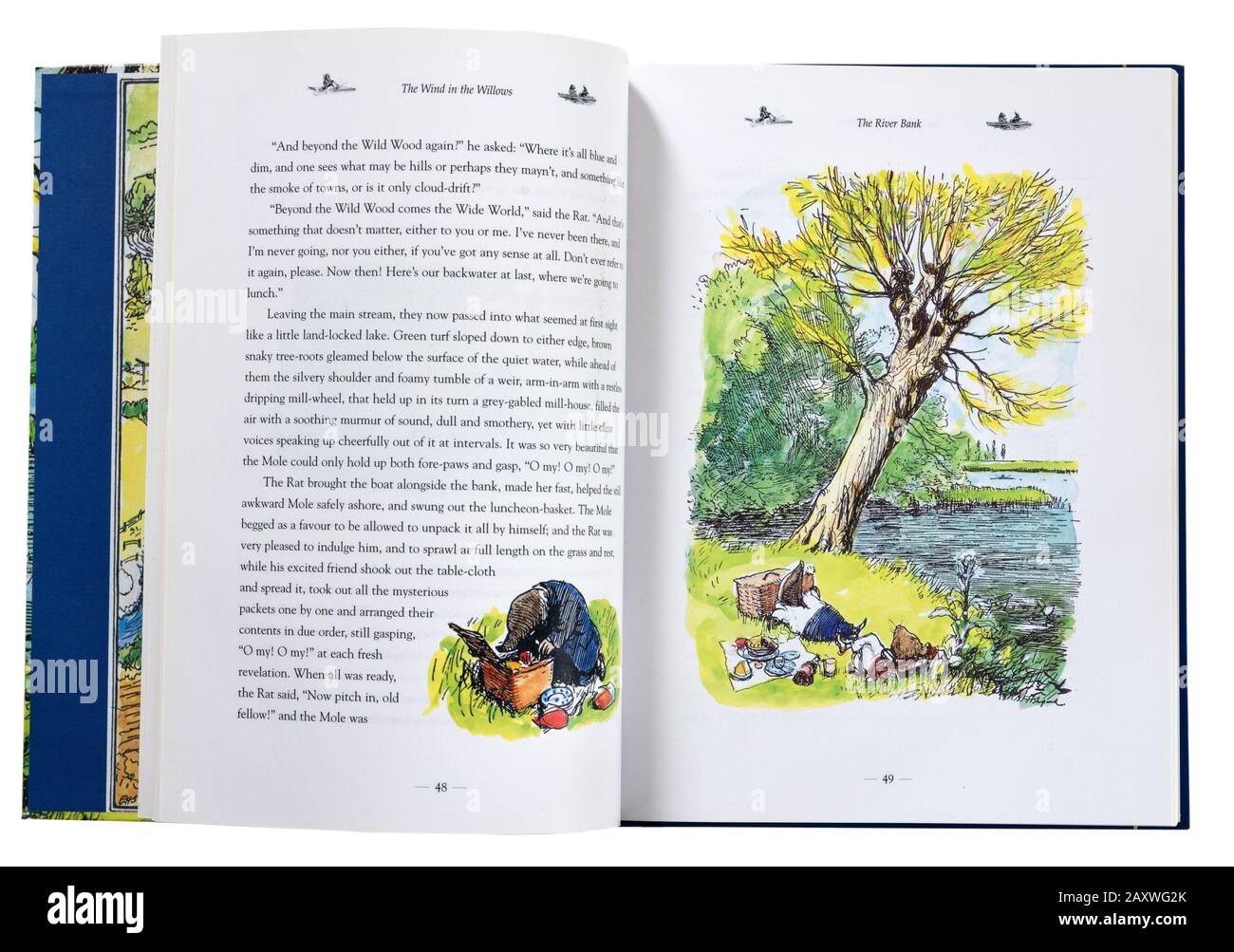 Un'illustrazione di Mole dalla Banca del fiume all'interno di Kenneth Grahame's Wind in the Willows, disegnato da EH Shepherd Foto Stock