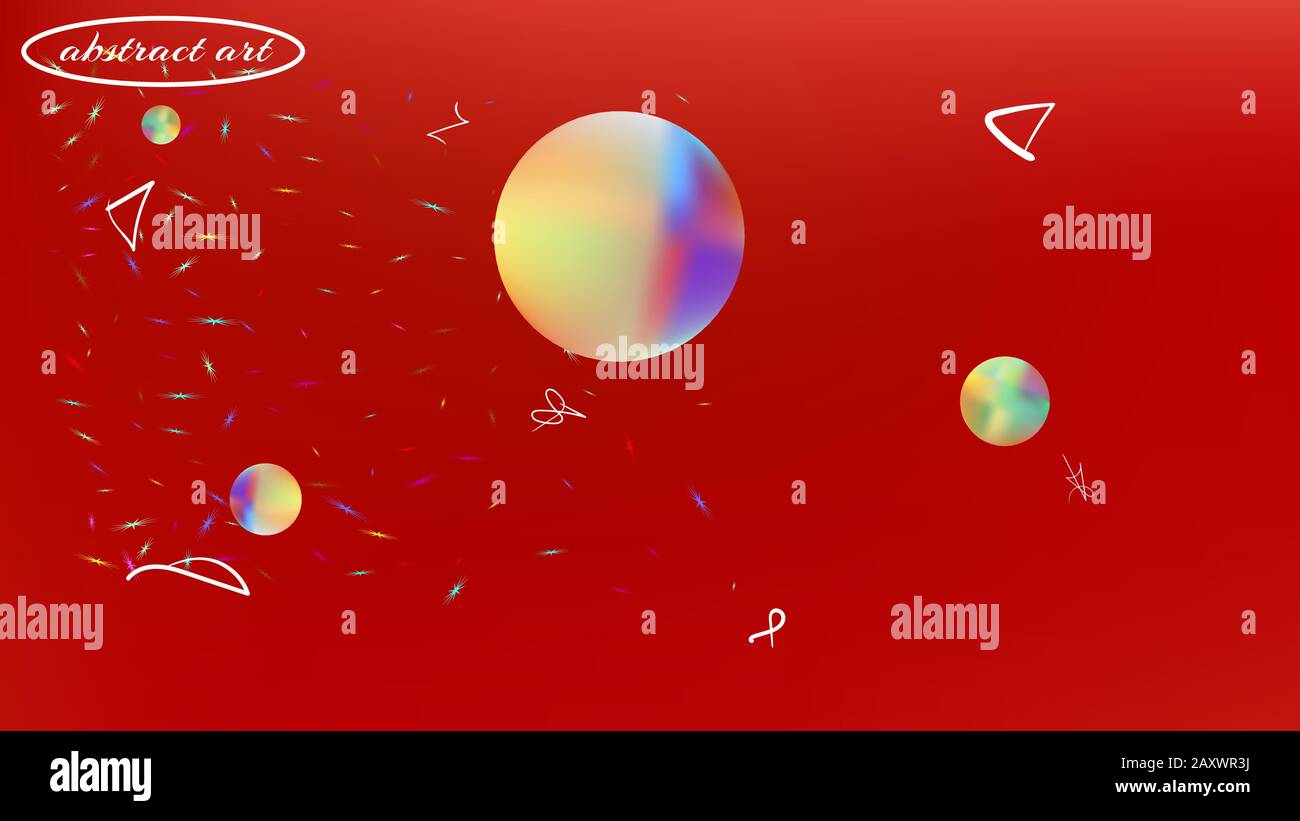 Spazio incontaminato fantasia. Illustrazione colorifica liquida idea. Texture di sfondo, texture. Di colore rosso. Super pianeti sfondo a tema. Sfondo colorato Illustrazione Vettoriale